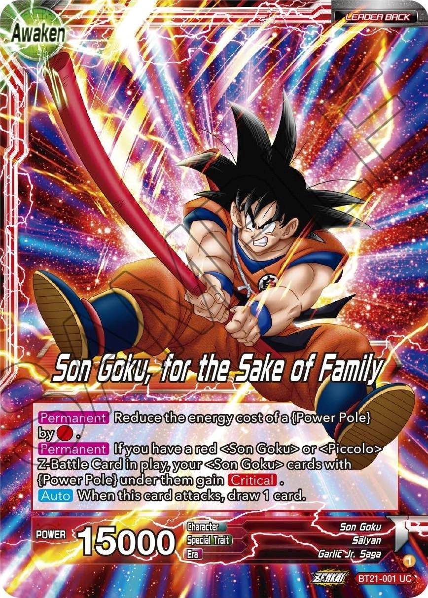 Image for Son Goku // Son Goku, for the Sake of Family (Wild Resurgence) (BT21-001) - Dragon Ball Super: Masters