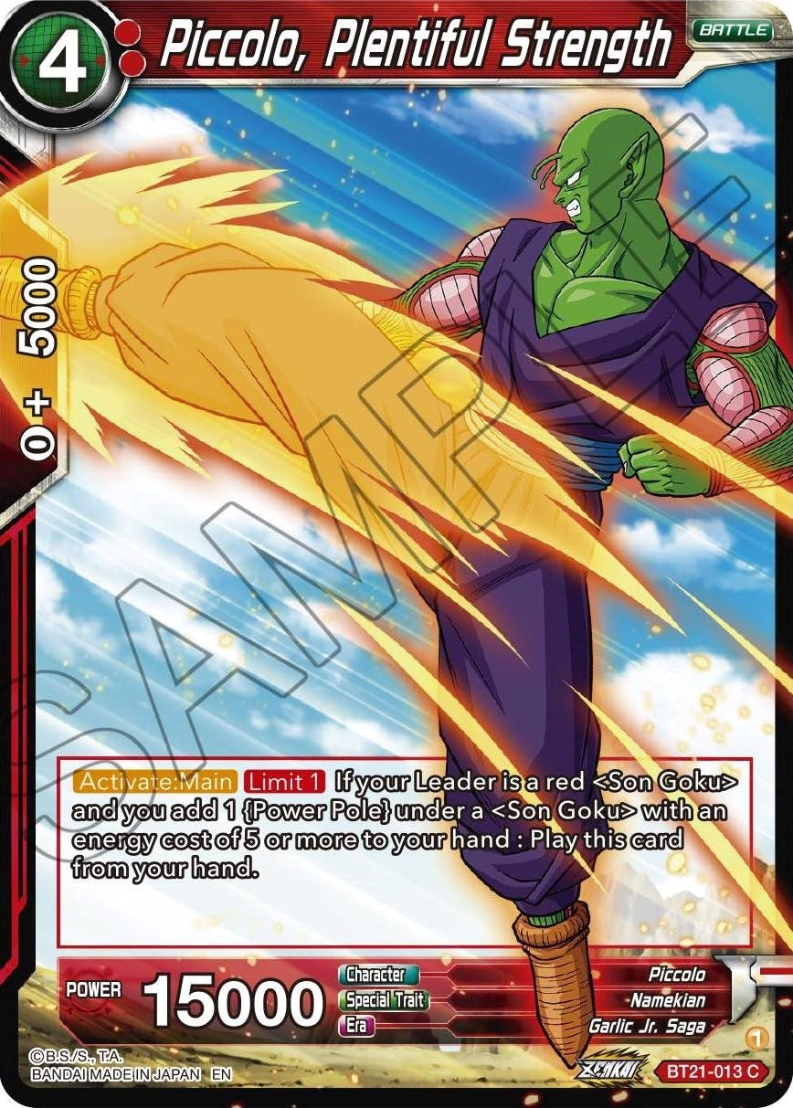 Image for Piccolo, Plentiful Strength (Wild Resurgence) (BT21-013) - Dragon Ball Super: Masters