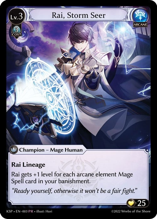 Image for Rai, Storm Seer (Kickstarter Promotional Cards) (003) - Grand Archive TCG