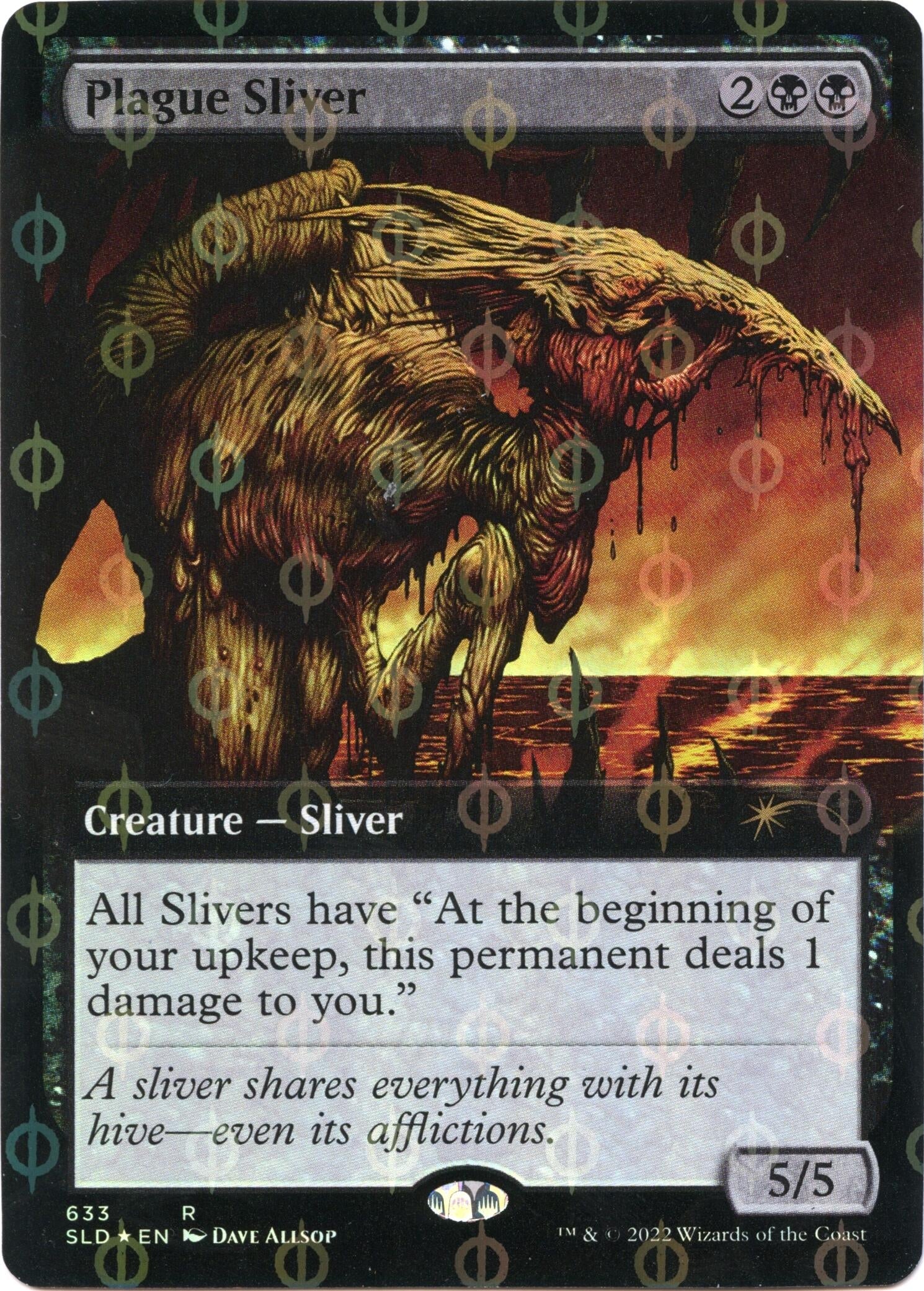 Image for Plague Sliver (Extended Art) (Step-and-Compleat Foil) (Secret Lair Drop Series) (633) - Magic: The Gathering