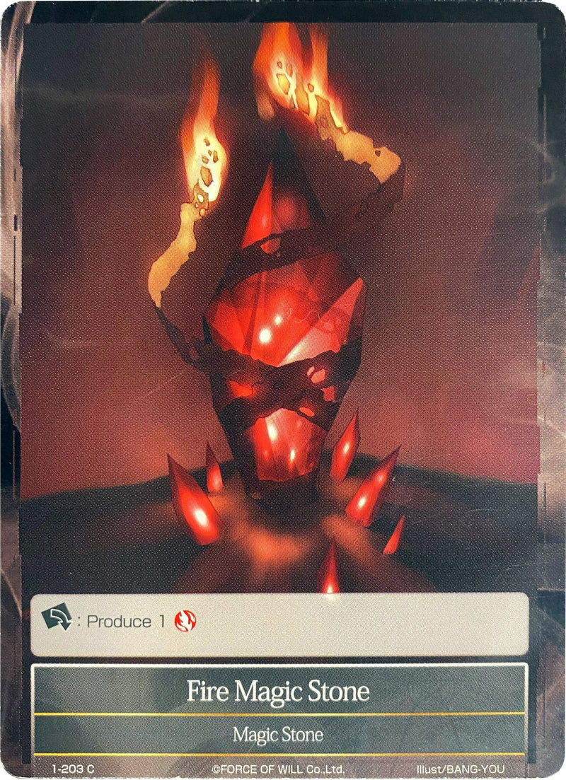 Image for Fire Magic Stone (Alternate Art) (The Dawn of Valhalla) (1-203) - Force of Will