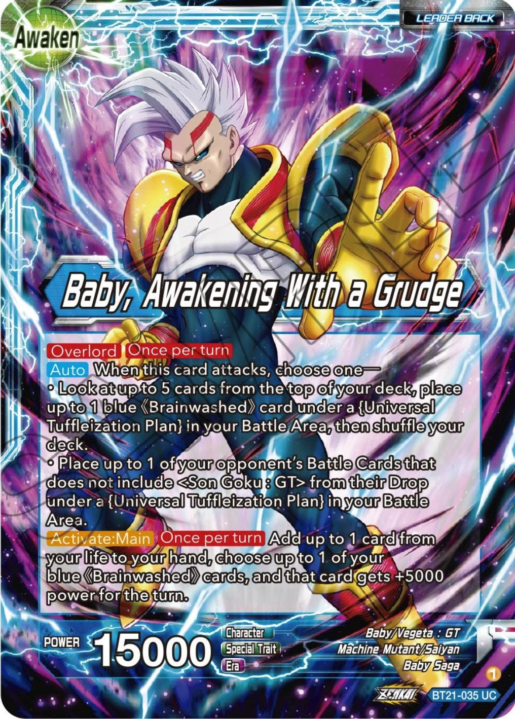 Image for Baby // Baby, Awakening With a Grudge (Wild Resurgence) (BT21-035) - Dragon Ball Super: Masters