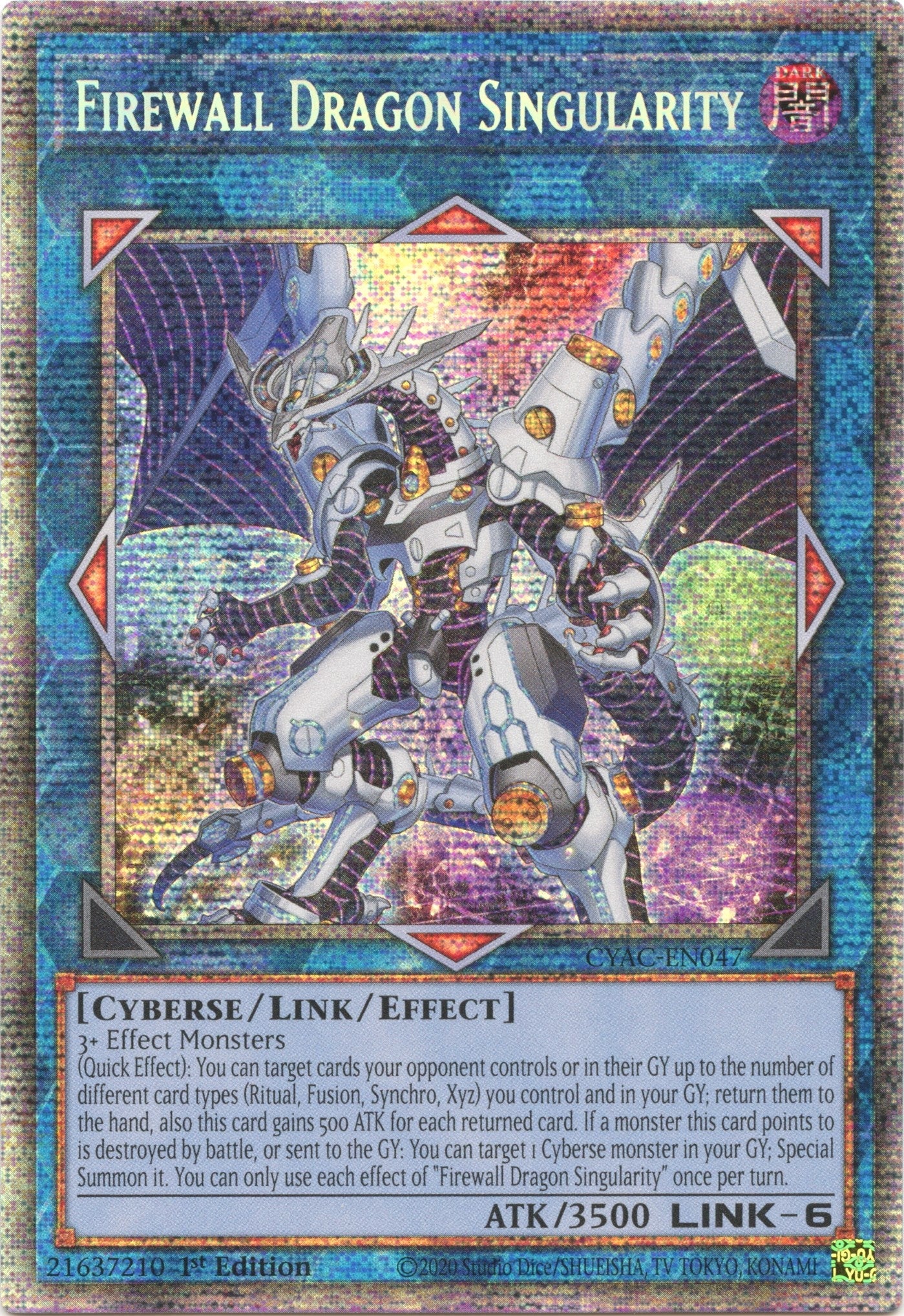 Image for Firewall Dragon Singularity (Starlight Rare) (Cyberstorm Access) (CYAC-EN047) - YuGiOh