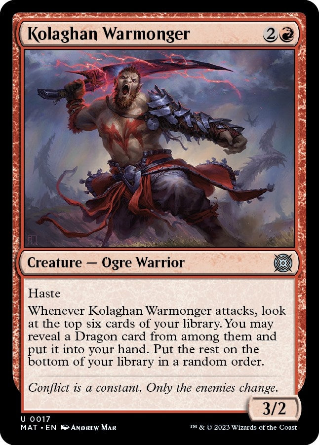Image for Kolaghan Warmonger (March of the Machine: The Aftermath) (17) - Magic: The Gathering