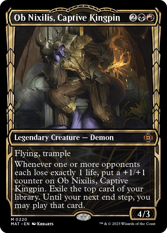 Image for Ob Nixilis, Captive Kingpin (Halo Foil) (March of the Machine: The Aftermath) (220) - Magic: The Gathering