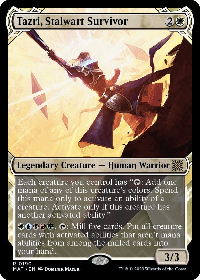 Image for Tazri, Stalwart Survivor (Halo Foil) (March of the Machine: The Aftermath) (190) - Magic: The Gathering