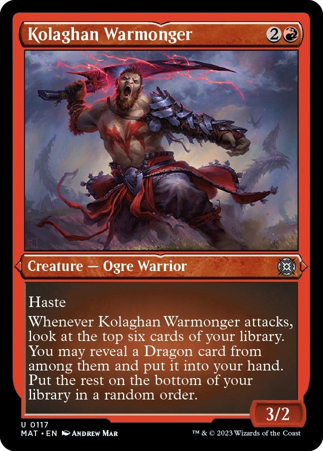 Image for Kolaghan Warmonger (Foil Etched) (March of the Machine: The Aftermath) (117) - Magic: The Gathering
