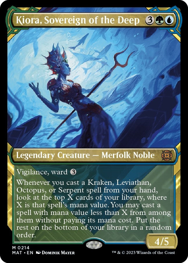 Image for Kiora, Sovereign of the Deep (Halo Foil) (March of the Machine: The Aftermath) (214) - Magic: The Gathering