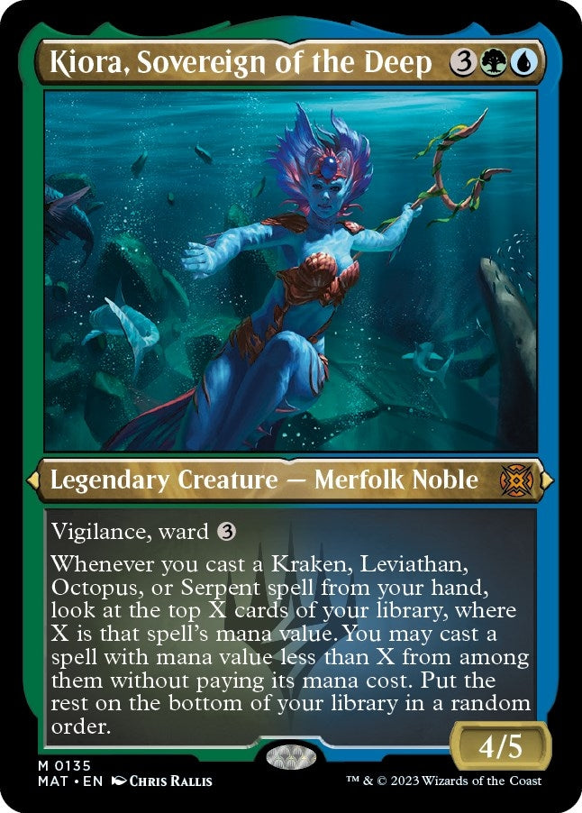 Image for Kiora, Sovereign of the Deep (Foil Etched) (March of the Machine: The Aftermath) (135) - Magic: The Gathering