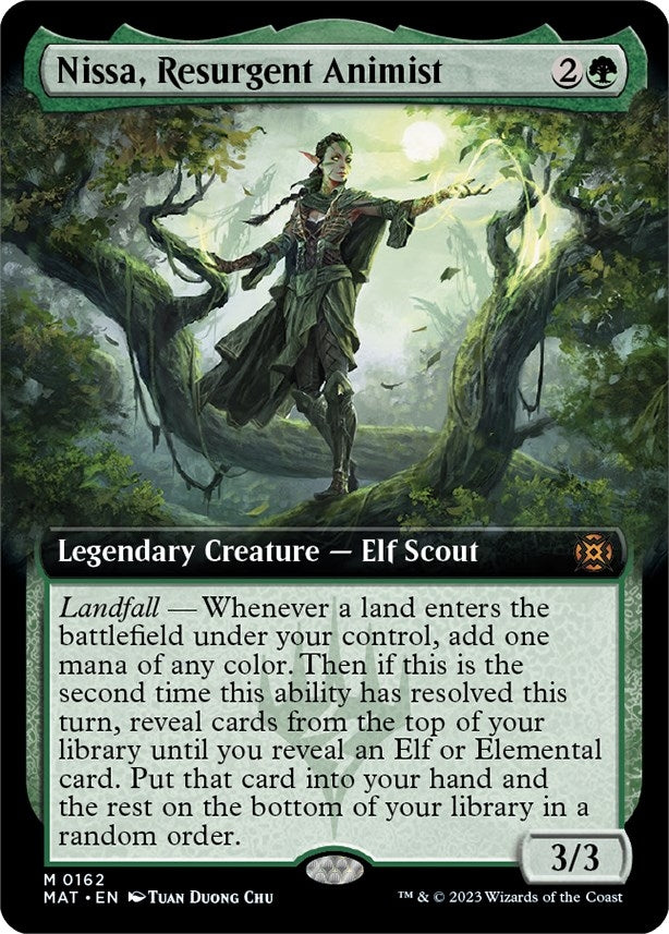 Image for Nissa, Resurgent Animist (Extended Art) (March of the Machine: The Aftermath) (162) - Magic: The Gathering
