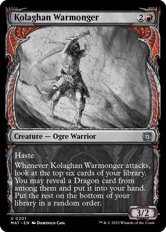 Image for Kolaghan Warmonger (Halo Foil) (March of the Machine: The Aftermath) (201) - Magic: The Gathering