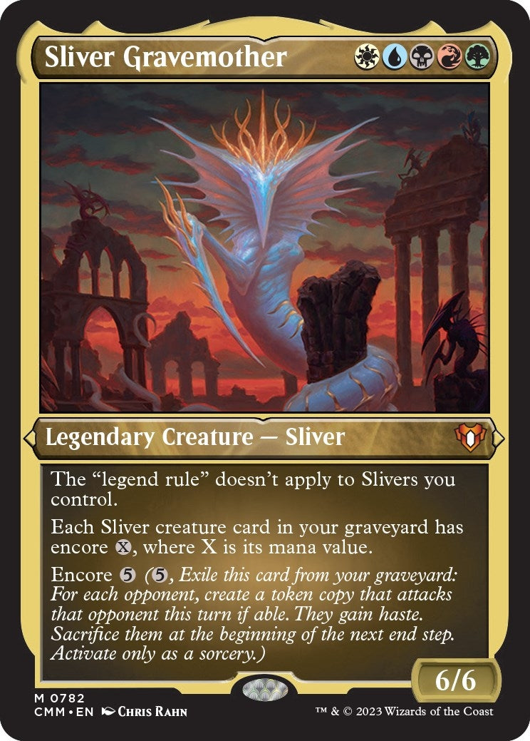 Image for Sliver Gravemother (Display Commander) (Foil Etched) - Thick Stock (Commander Masters) (782) - Magic: The Gathering