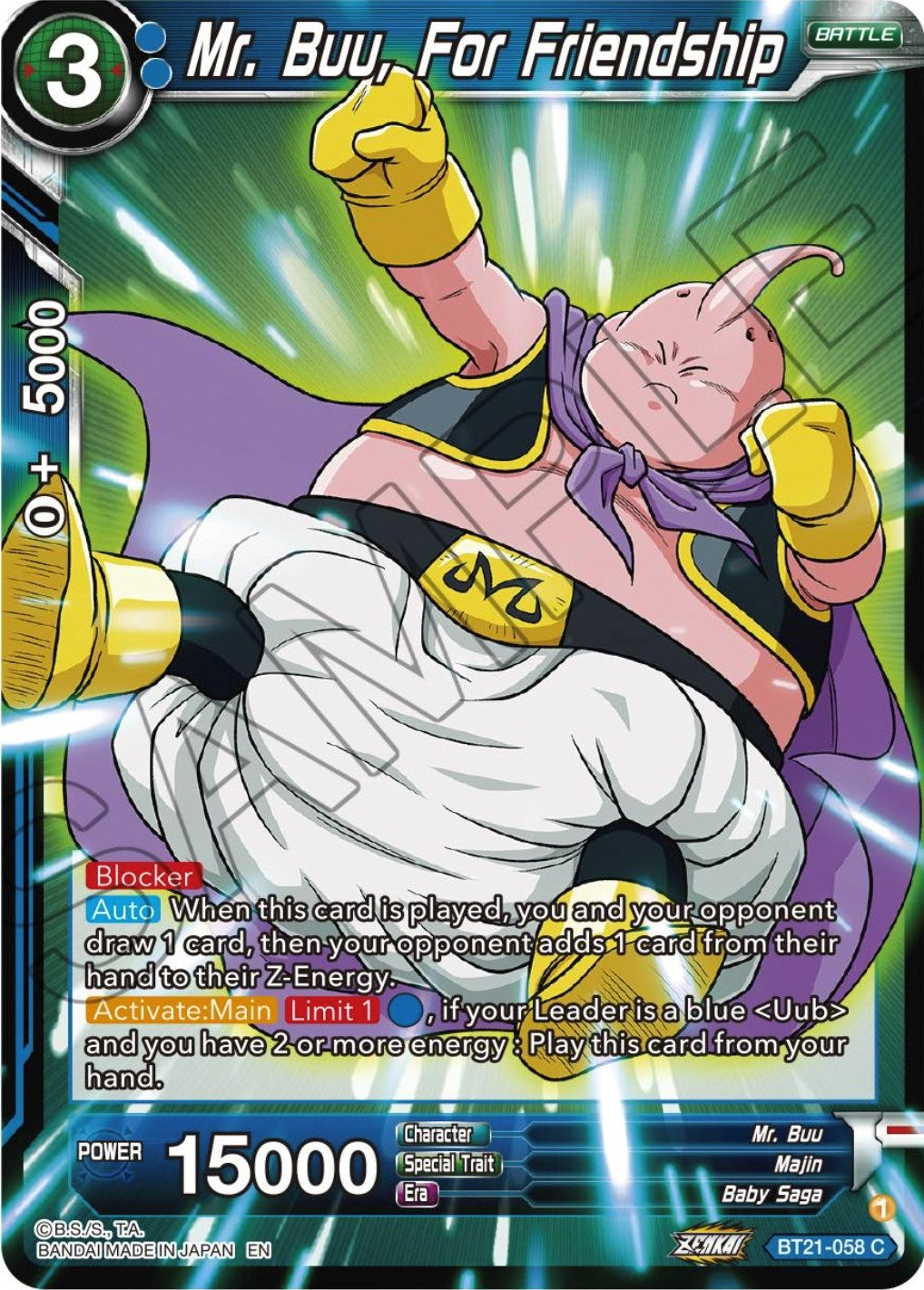 Image for Mr. Buu, For Friendship (Wild Resurgence) (BT21-058) - Dragon Ball Super: Masters