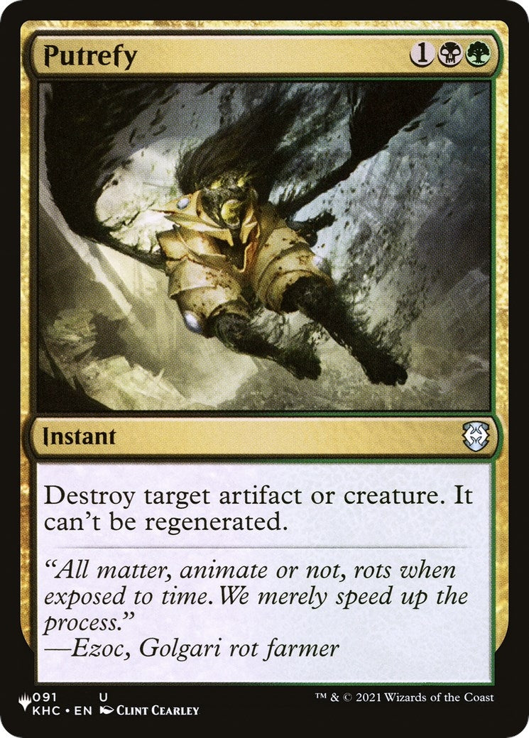 Image for Putrefy (KHC) (The List Reprints) (91) - Magic: The Gathering