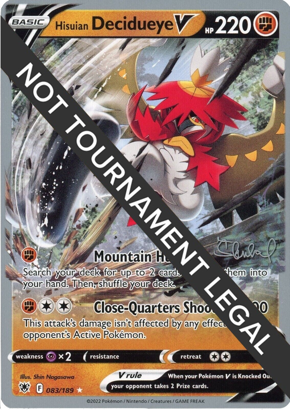 Image for Hisuian Decidueye V - 2022 (Ondrej Skubal) (World Championship Decks) (083/189) - Pokemon