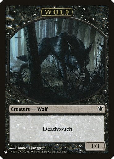 Image for Wolf // Cat Double-Sided Token (The List Reprints) (6 // 11) - Magic: The Gathering