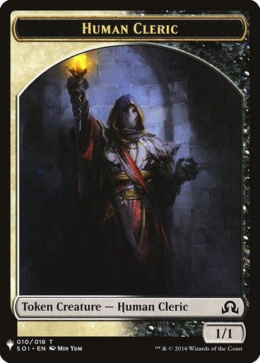 Image for Human Cleric // Emblem - Arlinn, Embraced by the Moon Double-Sided Token (The List Reprints) (10 // 18) - Magic: The Gathering