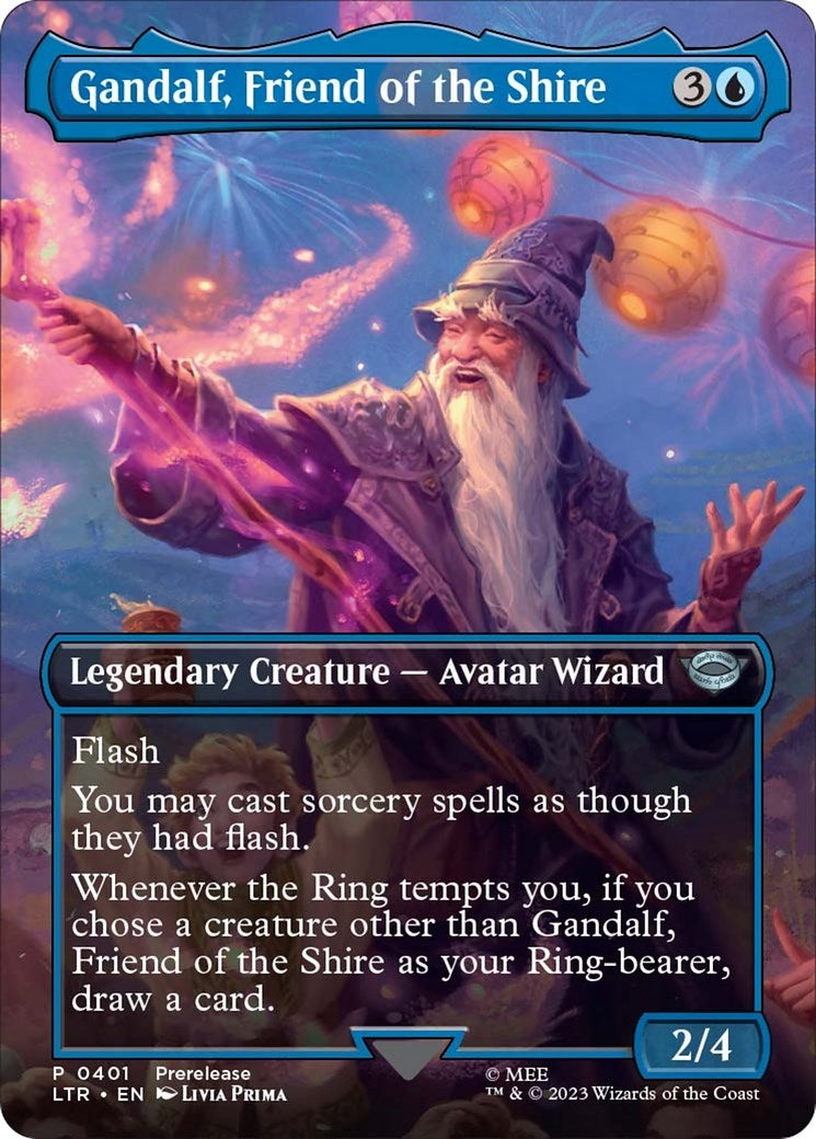 Image for Gandalf, Friend of the Shire (Borderless) (Universes Beyond: The Lord of the Rings: Tales of Middle-earth) (401) - Magic: The Gathering