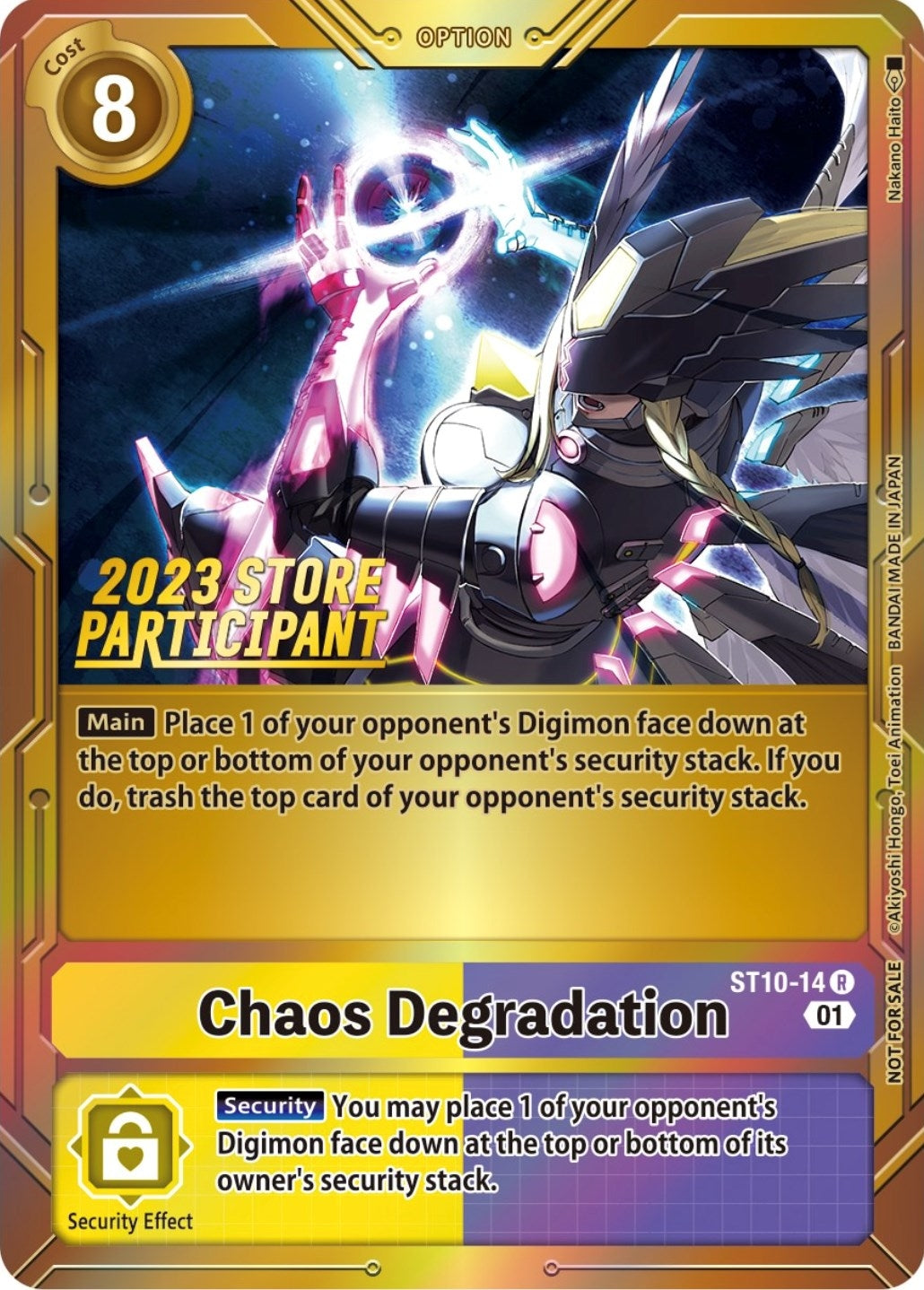 Image for Chaos Degradation (2023 Store Participant) (ST-10) (ST10-14 R) - Digimon Card Game
