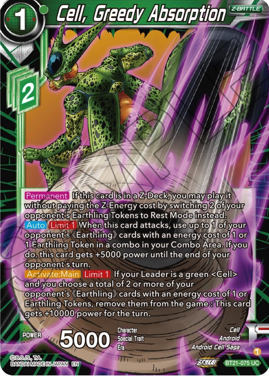 Image for Cell, Greedy Absorption (Wild Resurgence) (BT21-075) - Dragon Ball Super: Masters