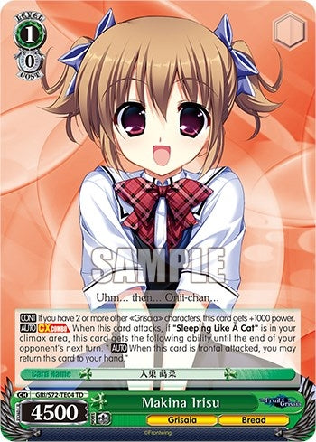 Image for Makina Irisu (The Fruit of Grisaia) (GRI/S72-TE04 TD) - Weiss Schwarz