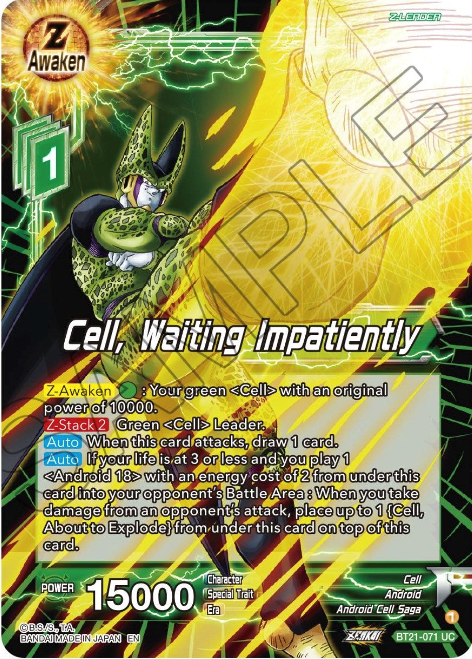 Image for Cell, Waiting Impatiently (Wild Resurgence) (BT21-071) - Dragon Ball Super: Masters