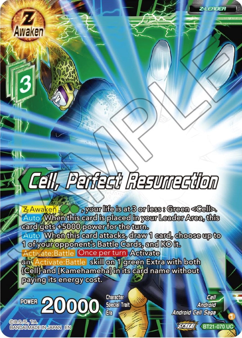 Image for Cell, Perfect Resurrection (Wild Resurgence) (BT21-070) - Dragon Ball Super: Masters