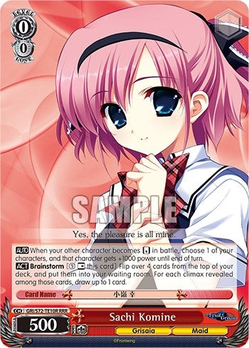 Image for Sachi Komine (RRR) (The Fruit of Grisaia) (GRI/S72-TE10R RRR) - Weiss Schwarz
