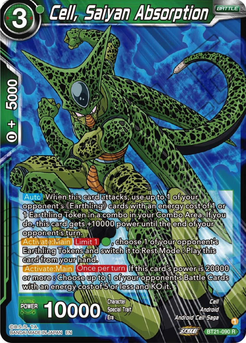 Image for Cell, Saiyan Absorption (Wild Resurgence) (BT21-090) - Dragon Ball Super: Masters