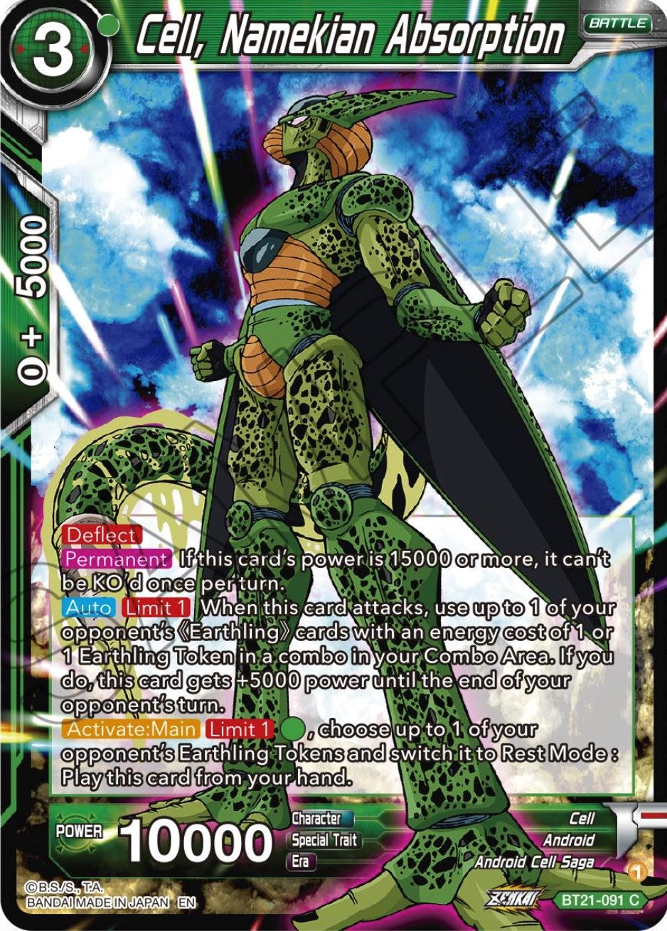 Image for Cell, Namekian Absorption (Wild Resurgence) (BT21-091) - Dragon Ball Super: Masters