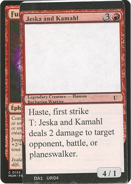Image for Jeska and Kamahl (Un-Known Event Playtest Cards) - Magic: The Gathering