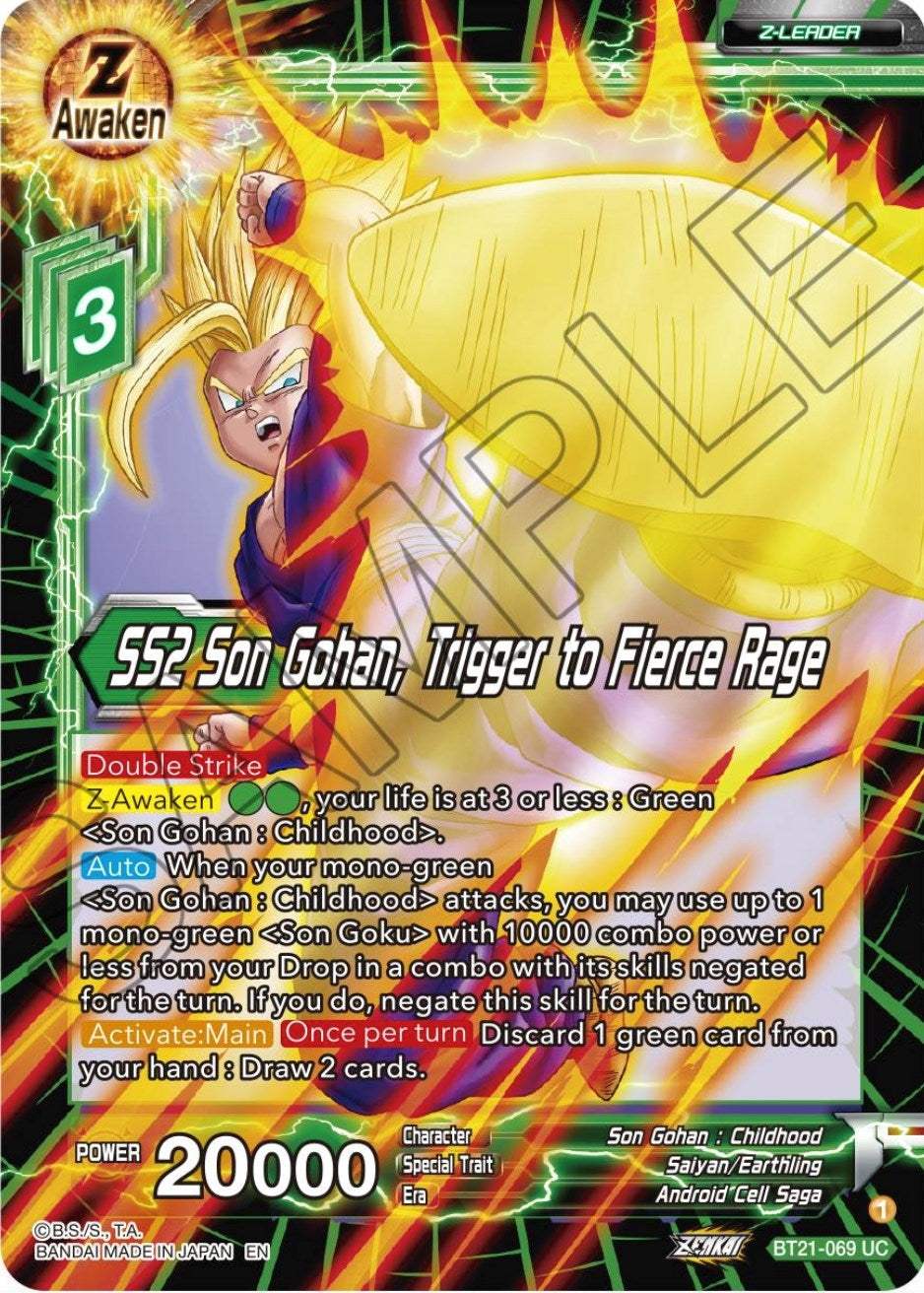 Image for SS2 Son Gohan, Trigger to Fierce Rage (Wild Resurgence) (BT21-069) - Dragon Ball Super: Masters