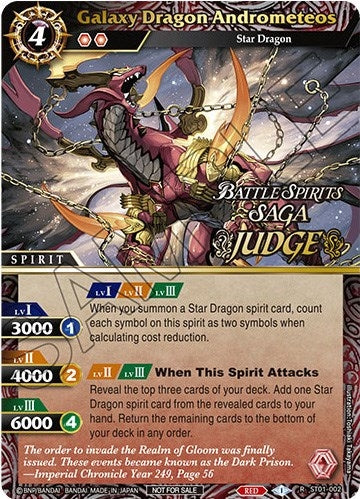 Image for Galaxy Dragon Andrometeos (Judge Pack Vol. 1) (Battle Spirits Saga Promo Cards) (ST01-002) - Battle Spirits Saga
