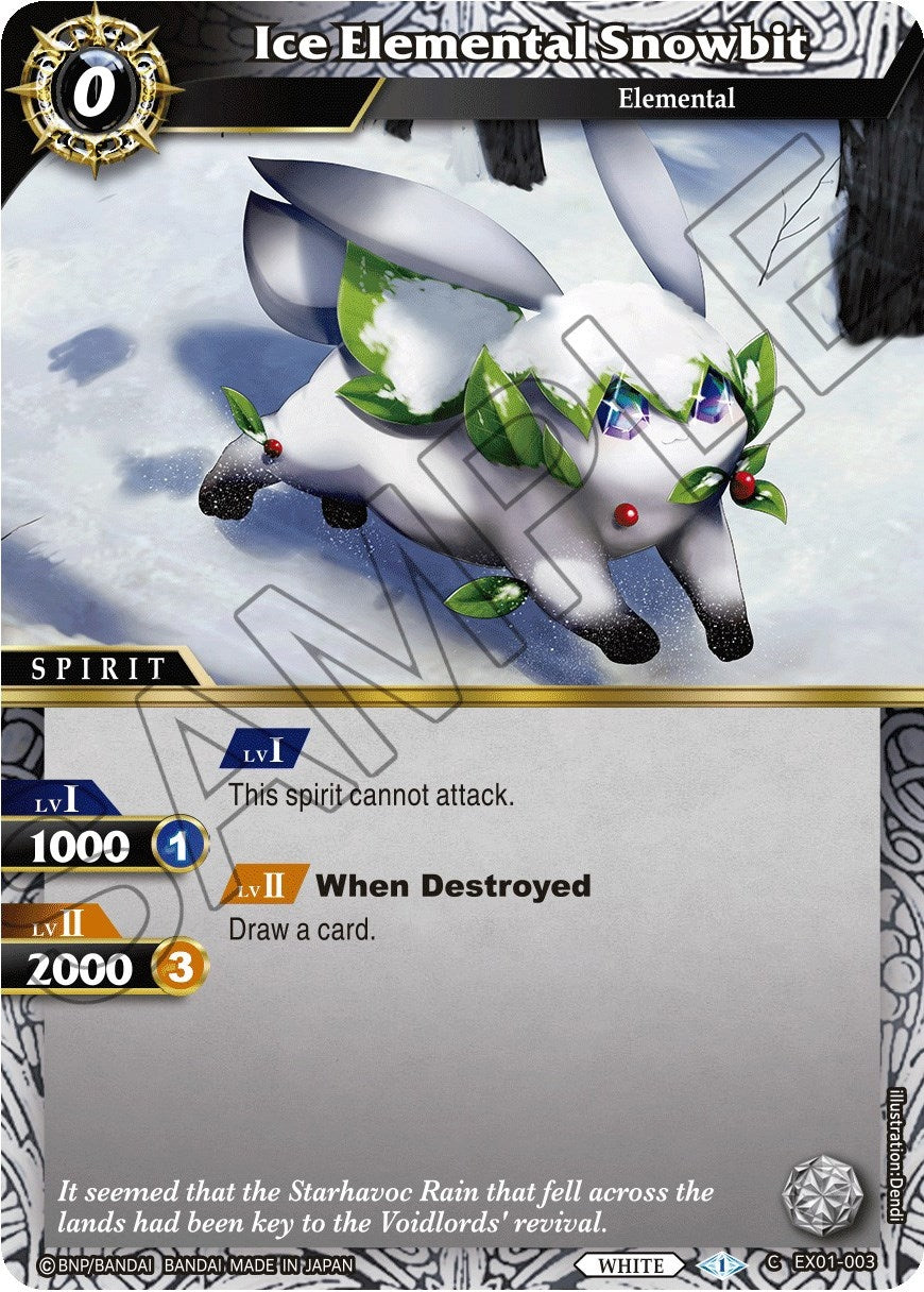 Image for Ice Elemental Snowbit (Expansion Set 01: Elemental Spark) (EX01-003) - Battle Spirits Saga