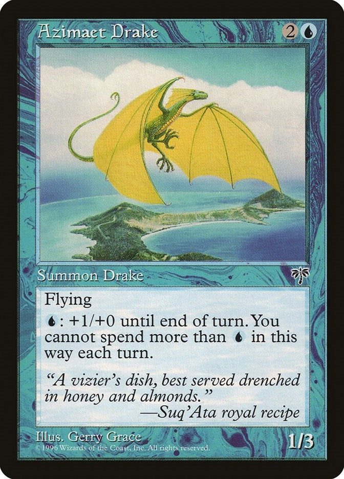 Image for Azimaet Drake (Mirage) - Magic: The Gathering