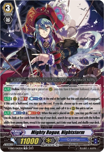 Image for Mighty Rogue, Nightstorm (Foil) (V-SS10 Premium Battle Deckset 2023) (V-SS10/042EN) - Cardfight Vanguard