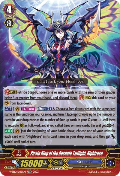 Image for Pirate King of the Roseate Twilight, Nightrose (Foil) (V-SS10 Premium Battle Deckset 2023) (V-SS10/029EN) - Cardfight Vanguard