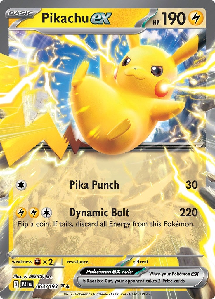 Image for Pikachu ex (SV02: Paldea Evolved) (063/193) - Pokemon