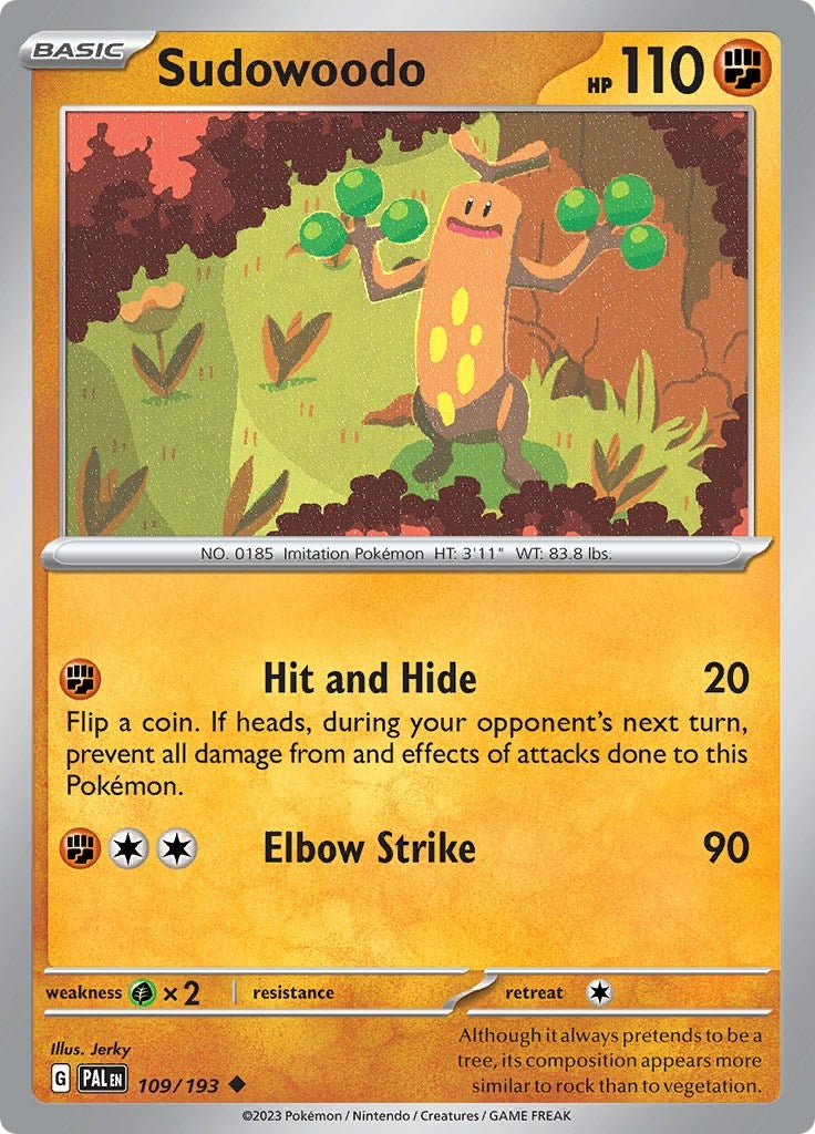 Image for Sudowoodo (SV02: Paldea Evolved) (109/193) - Pokemon