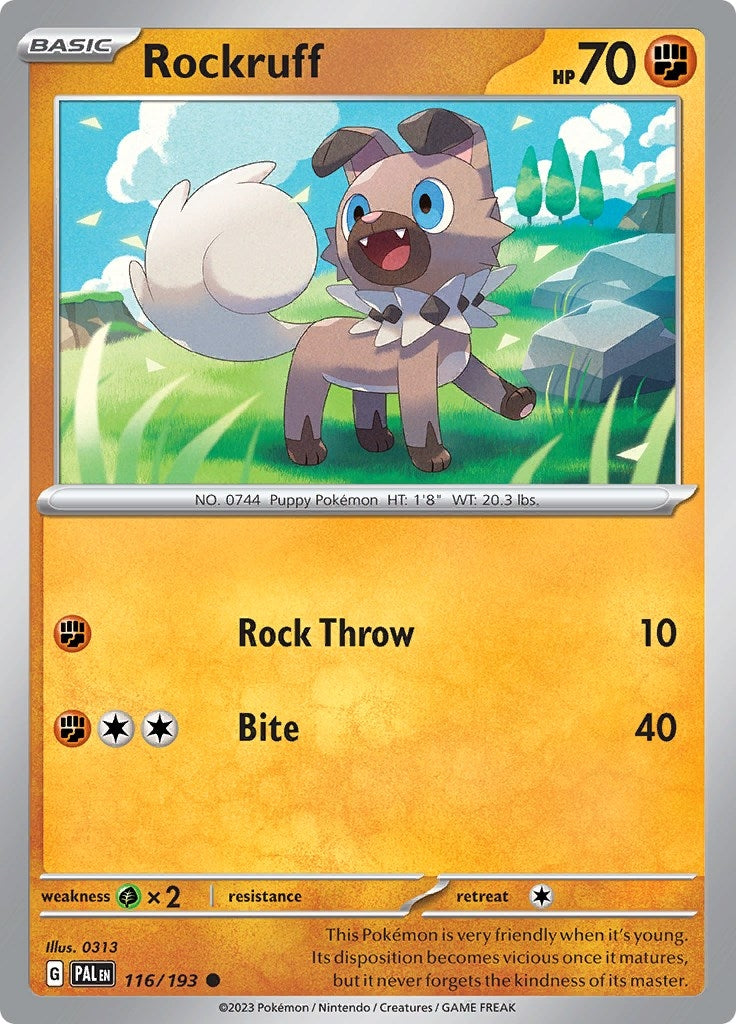 Image for Rockruff (SV02: Paldea Evolved) (116/193) - Pokemon
