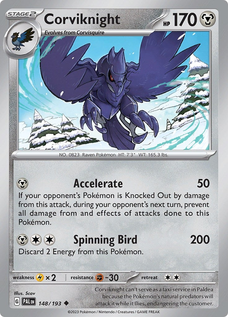 Image for Corviknight (SV02: Paldea Evolved) (148/193) - Pokemon