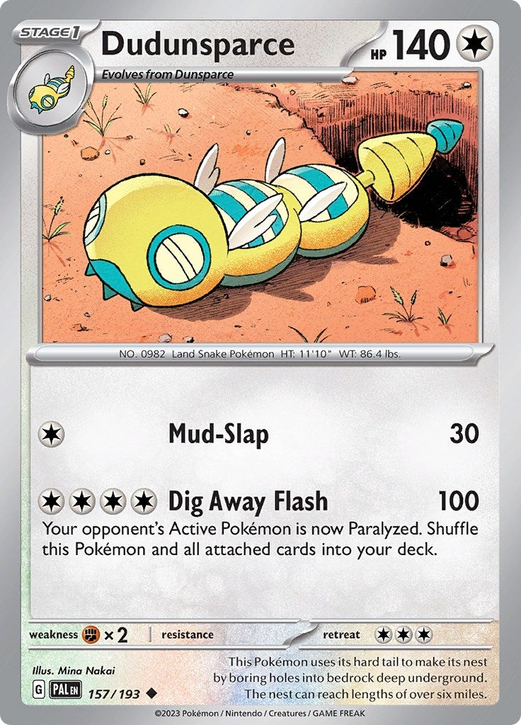 Image for Dudunsparce (SV02: Paldea Evolved) (157/193) - Pokemon
