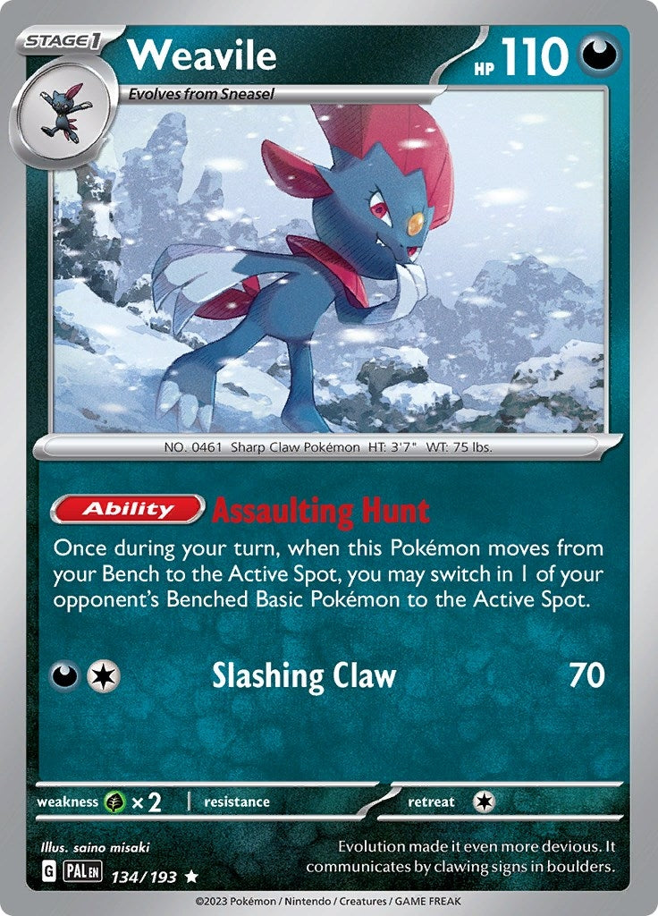 Image for Weavile (SV02: Paldea Evolved) (134/193) - Pokemon