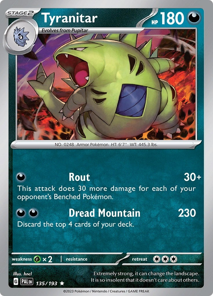 Image for Tyranitar (SV02: Paldea Evolved) (135/193) - Pokemon