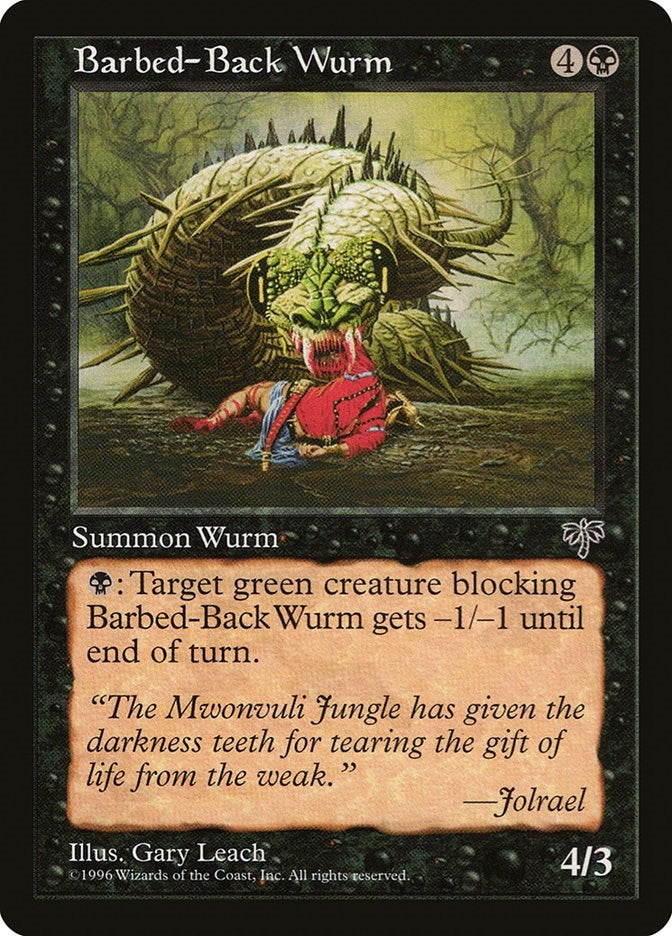 Image for Barbed-Back Wurm (Mirage) - Magic: The Gathering