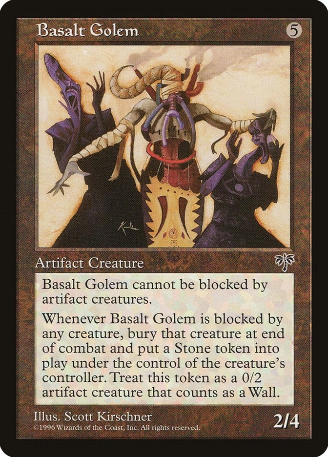 Image for Basalt Golem (Mirage) - Magic: The Gathering