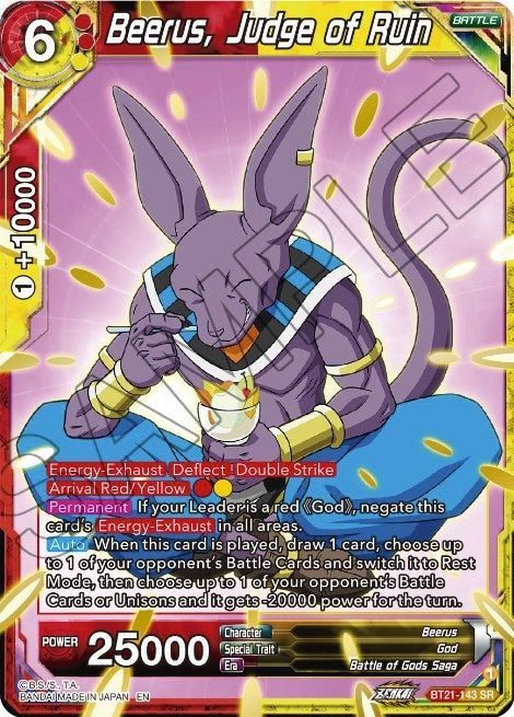 Image for Beerus, Judge of Ruin (Wild Resurgence) (BT21-143) - Dragon Ball Super: Masters