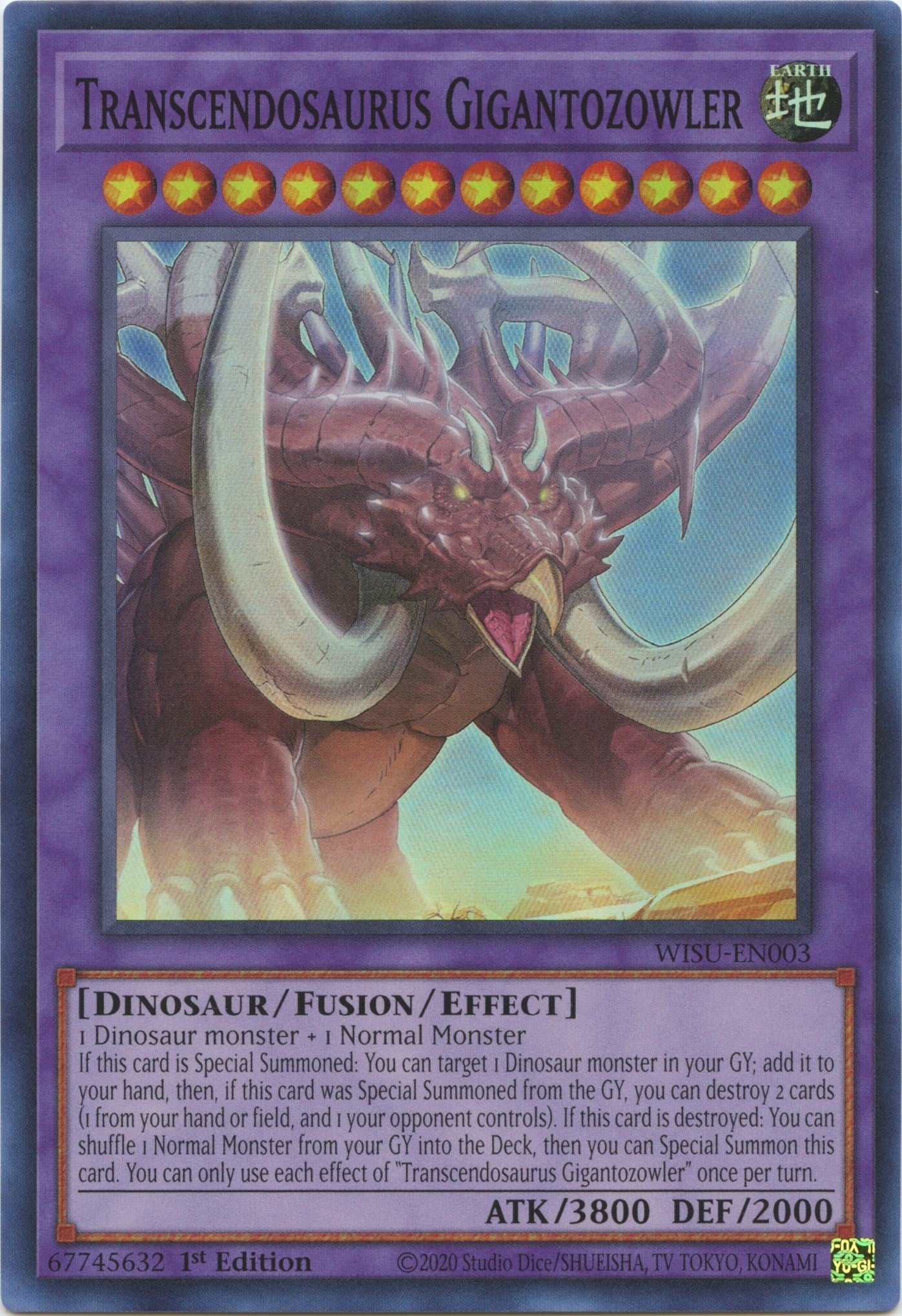 Image for Transcendosaurus Gigantozowler (Wild Survivors) (WISU-EN003) - YuGiOh