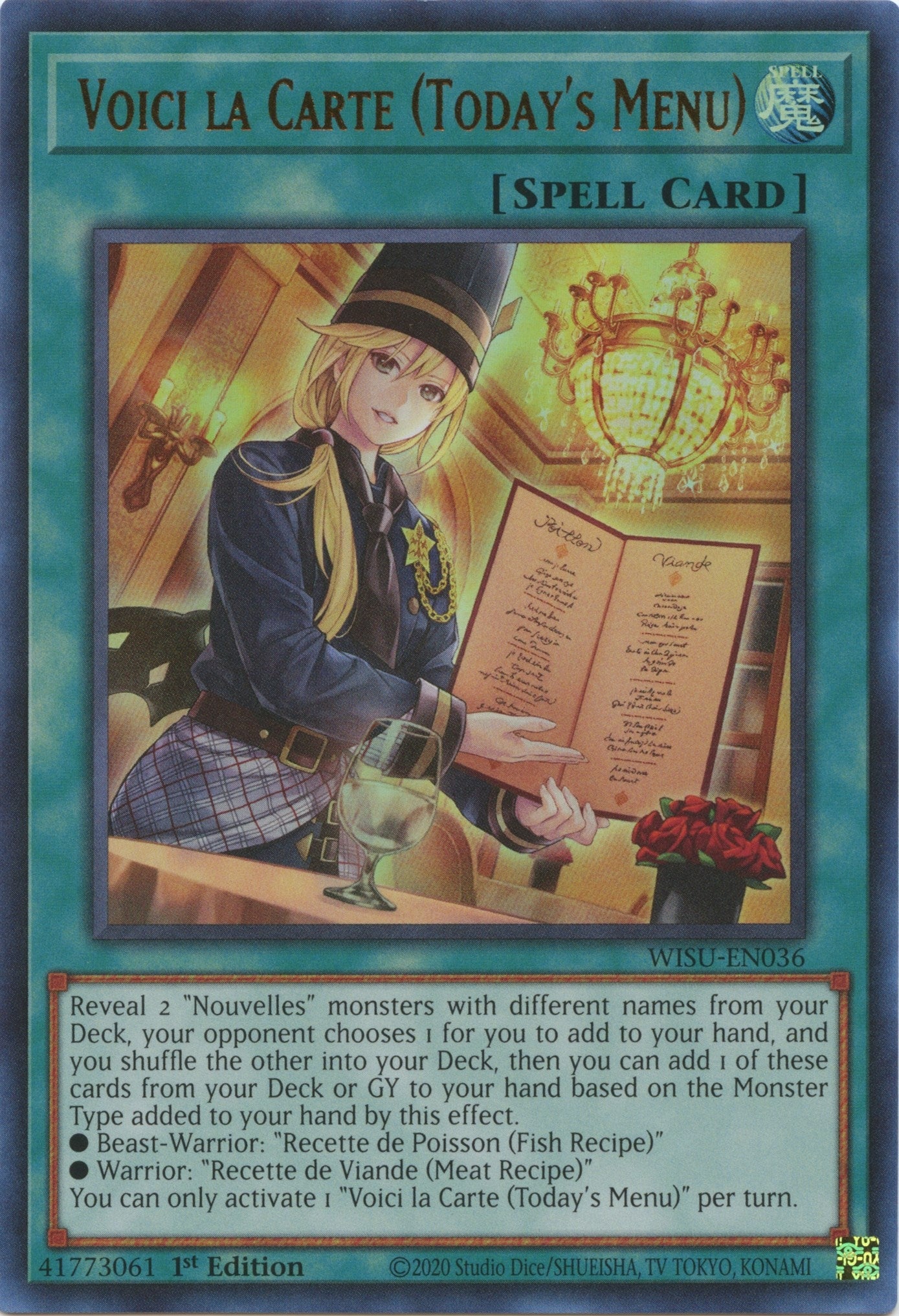Image for Voici la Carte (Today's Menu) (Wild Survivors) (WISU-EN036) - YuGiOh