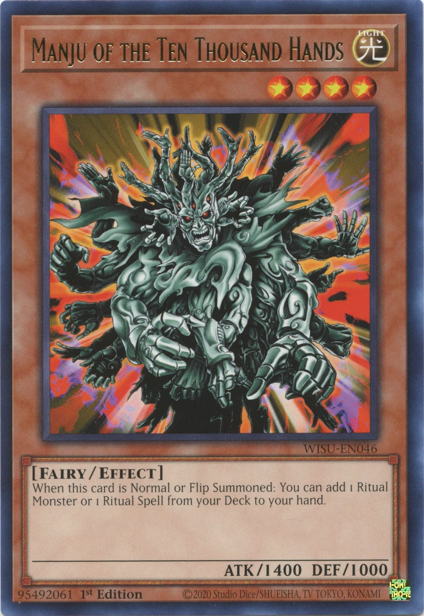 Image for Manju of the Ten Thousand Hands (Wild Survivors) (WISU-EN046) - YuGiOh